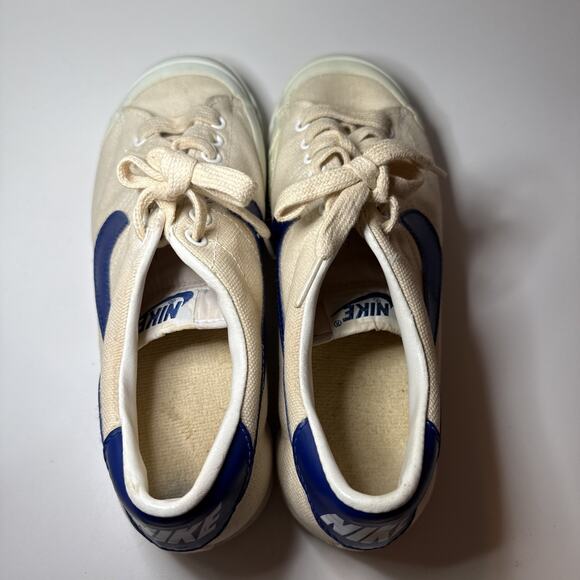 Vintage Nike Shoes Mens Size 7.5 White Blue Waffle Canvas Made In Korea 70s 80s main image 14